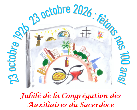 logo du jubilé des 100 ans de la congrégation des Auxiliaires du Sacerdoce